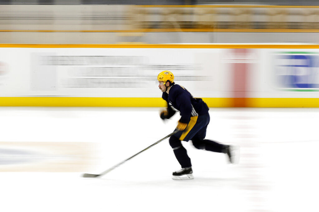 APTOPIX Predators Camp Hockey